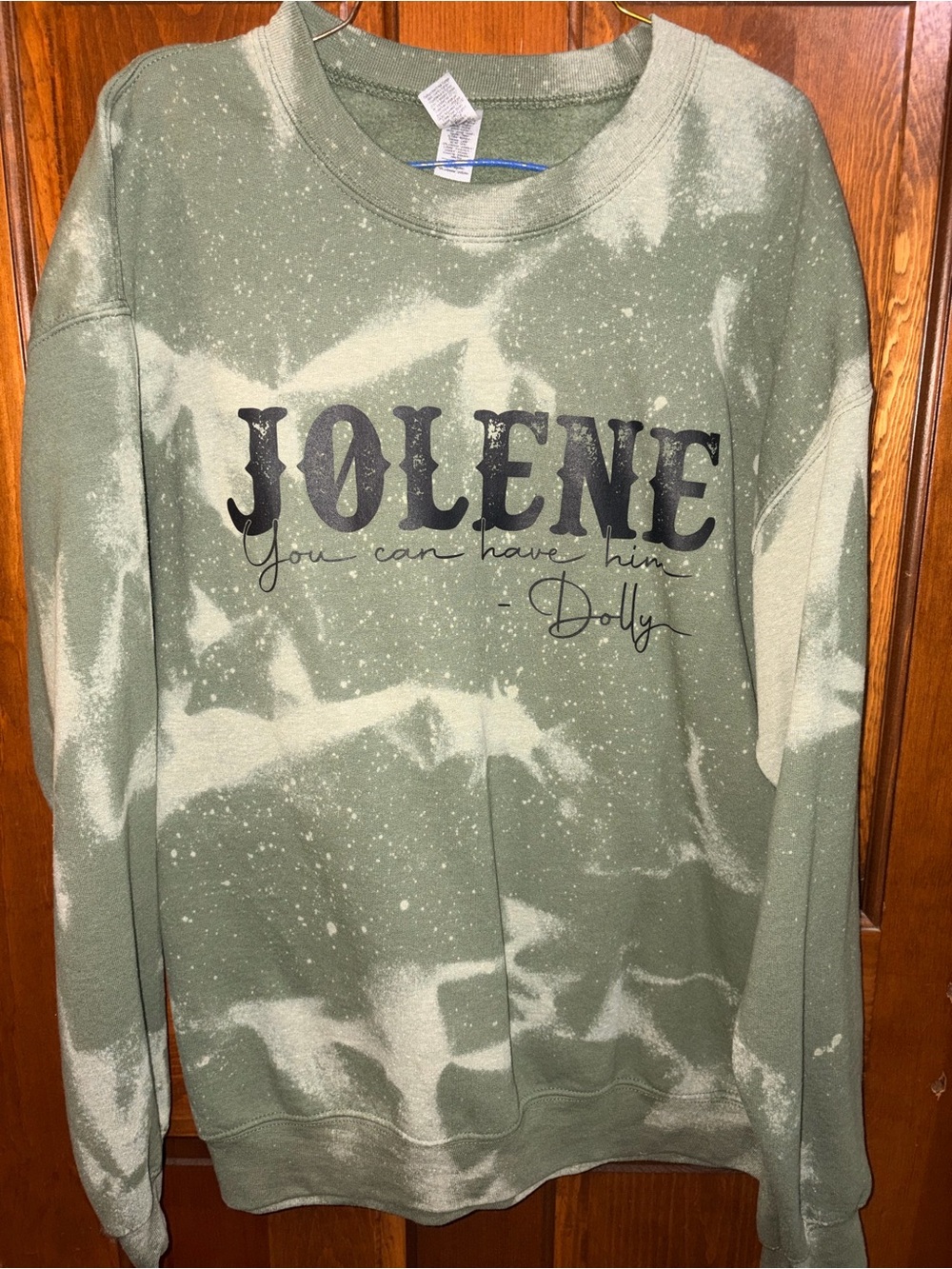 Custom Dolly Jolene Bleached Crewneck Sweatshirt